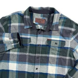 Orvis‎ Shirt Men's XL Plaid Long Sleeve Button Side Pockets Flannel Shacket